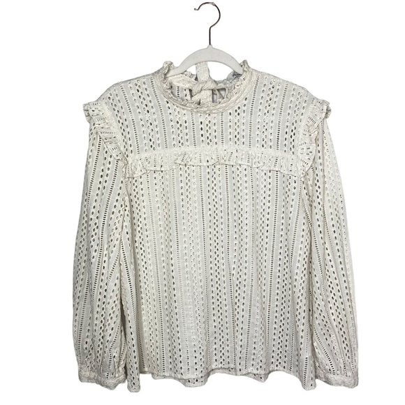 Madewell White Eyelet Blouse - Picture 2 of 9